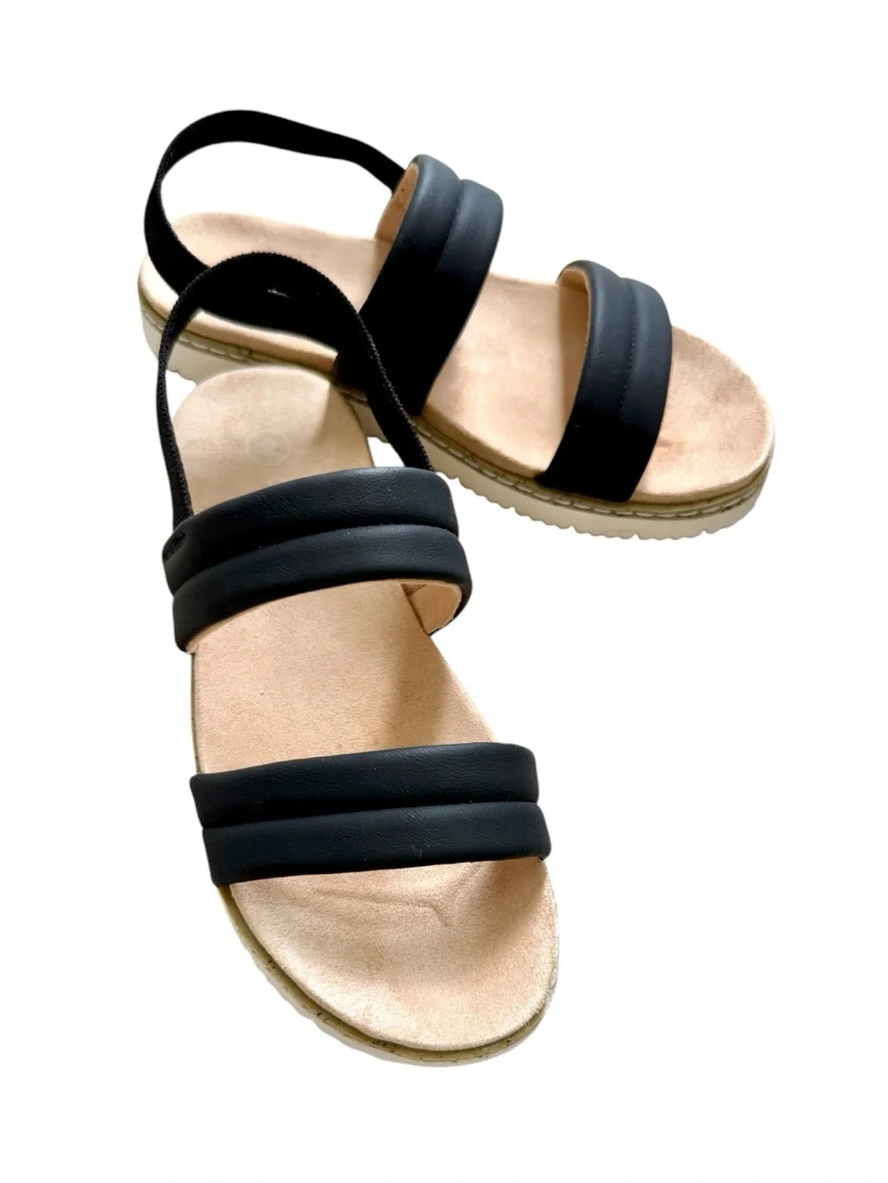 Cat & Jack Black Two-Strap Slingback Sandal Size 2 Kids